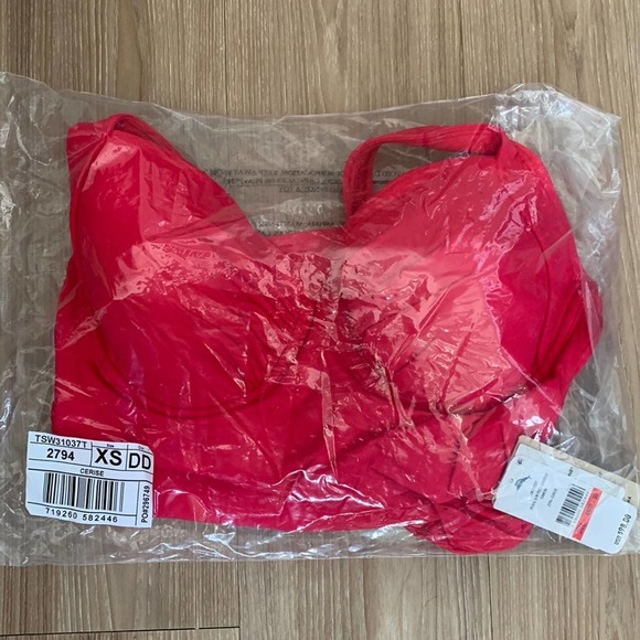 Tommy Bahama Pearl Underwire Full Coverage Tankini Top in Cerise XS - DD Cup - Picture 4 of 5